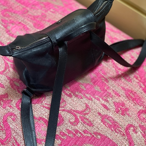 Longchamp backpack tote black LEATHER - Picture 5 of 9